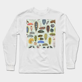 Crazy Isopod Pattern- Aqua Long Sleeve T-Shirt